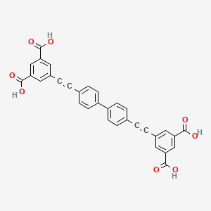 Chemical structure of 5,5'-([1,1'-Biphenyl]-4,4'-diyldi-2,1-ethynediyl)bis-isophthalic acid