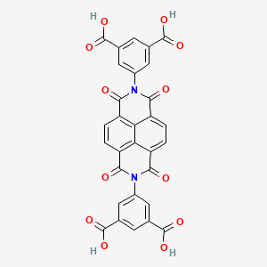 Chemical structure of 5,5'-(1,3,6,8-Tetraoxo-1,3,6,8-tetrahydrobenzo[lmn][3,8]phenanthroline-2,7-diyl)diisophthalic acid