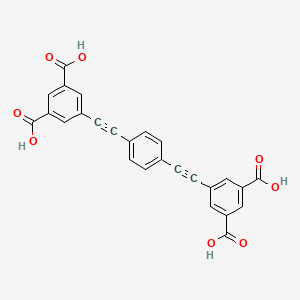 Chemical structure of 5,5'-(1,4-Phenylenebis(ethyne-2,1-diyl))diisophthalic acid