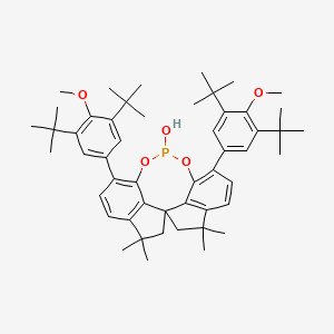 Chemical structure of 5,5'-(5-Hydroxy-10,10,13,13-tetramethyl-9,10,12,13-tetrahydro-13lambda4-diindeno[7,1-de:1',7'-fg][1,3,2]dioxaphosphocine-3,7-diyl)bis(2,4,6-triisopropylcyclohexa-2,4-dien-1-one)