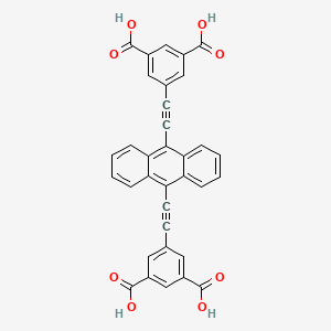 Chemical structure of 5,5'-(Anthracene-9,10-diylbis(ethyne-2,1-diyl))diisophthalic acid