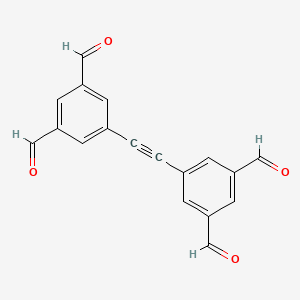 Chemical structure of 5,5'-(Ethyne-1,2-diyl)diisophthalaldehyde