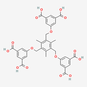 Chemical structure of 5,5',5''-(((2,4,6-Trimethylbenzene-1,3,5-triyl)tris(methylene))tris(oxy))triisophthalic acid