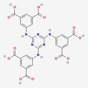 Chemical structure of 5,5',5''-((1,3,5-Triazine-2,4,6-triyl)tris(azanediyl))triisophthalic acid