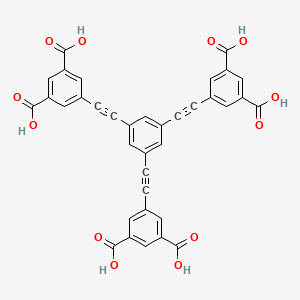 Chemical structure of 5,5',5''-(Benzene-1,3,5-triyltris(ethyne-2,1-diyl))triisophthalic acid