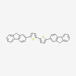 Chemical structure of 5,5'-Di(9H-fluoren-2-yl)-2,2'-bithiophene