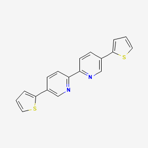 Chemical structure of 5,5'-Di(thiophen-2-yl)-2,2'-bipyridine
