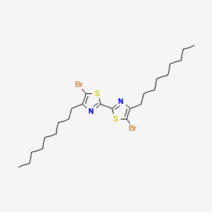 Chemical structure of 5,5'-Dibromo-4,4'-dinonyl-2,2'-bithiazole