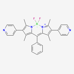 Chemical structure of 5,5-Difluoro-1,3,7,9-tetramethyl-10-phenyl-2,8-di(pyridin-4-yl)-5H-dipyrrolo[1,2-c:2',1'-f][1,3,2]diazaborinin-4-ium-5-uide