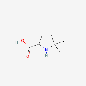 Chemical structure of 5,5-Dimethylpyrrolidine-2-carboxylic acid