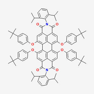 Chemical structure of 5,6,12,13-Tetrakis(4-(tert-butyl)phenoxy)-2,9-bis(2,6-diisopropylphenyl)anthra[2,1,9-def:6,5,10-d'e'f']diisoquinoline-1,3,8,10(2H,9H)-tetraone
