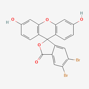 Chemical structure of 5,6-Dibromo-3',6'-dihydroxy-3h-spiro[isobenzofuran-1,9'-xanthen]-3-one