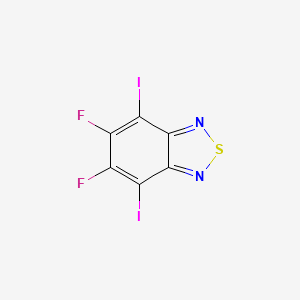 Chemical structure of 5,6-Difluoro-4,7-diiodo-2,1,3-benzothiadiazole