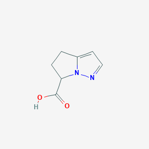 Chemical structure of 5,6-Dihydro-4H-pyrrolo[1,2-b]pyrazole-6-carboxylic acid