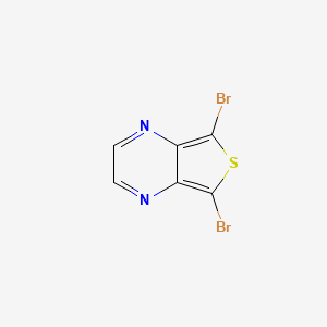 Chemical structure of 5,7-Dibromothieno[3,4-b]pyrazine