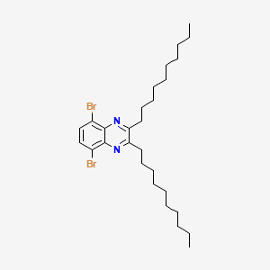 Chemical structure of 5,8-Dibromo-2,3-didecylquinoxaline