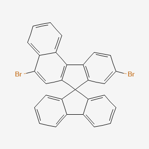 Chemical structure of 5,9-Dibromospiro[benzo[c]fluorene-7,9'-fluorene]