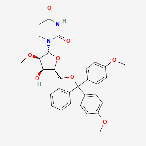 Chemical structure of 5'-O-(4,4'-Dimethoxytrityl)-2'-O-methyluridine