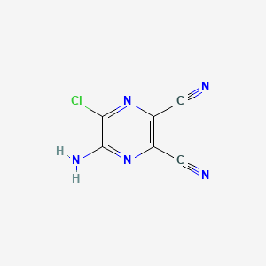 Chemical structure of 5-Amino-6-chloro-2,3-dicyanopyrazine