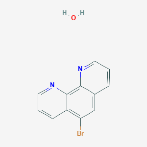 Chemical structure of 5-Bromo-1,10-phenanthroline hydrate