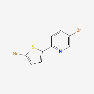 Chemical structure of 5-Bromo-2-(5-bromo-2-thienyl)pyridine