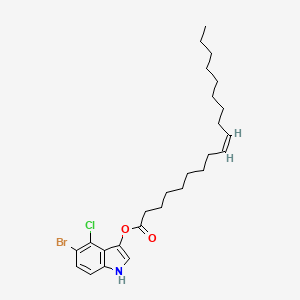 Chemical structure of 5-Bromo-4-chloro-1H-indol-3-yl oleate