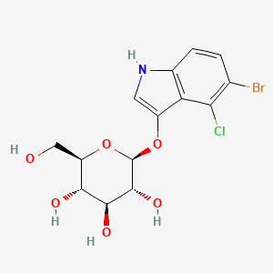 Chemical structure of 5-Bromo-4-chloro-3-indolyl β-D-Glucopyranoside