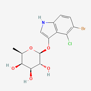 Chemical structure of 5-Bromo-4-chloroindol-3-yl-β-D-fucopyranoside