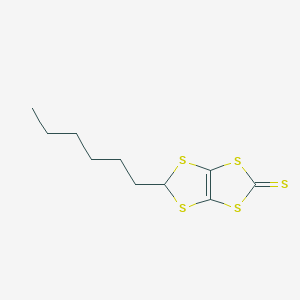 Chemical structure of 5-Hexyl-1,3-dithiolo[4,5-d][1,3]dithiole-2-thione
