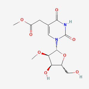 Chemical structure of 5-Methoxycarbonylmethyl-2'-O-methyluridine
