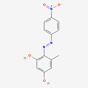 Chemical structure of 5-Methyl-4-(4-nitrophenylazo)resorcinol