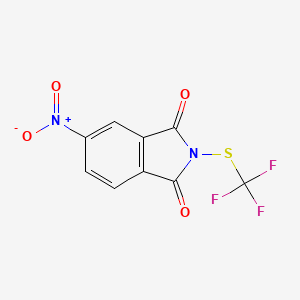 Chemical structure of 5-Nitro-2-((trifluoromethyl)thio)isoindoline-1,3-dione