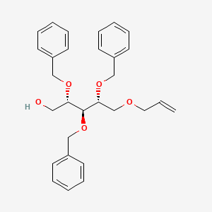 Chemical structure of 5-O-Allyl-2,3,4-tri-O-benzyl-D-ribitol