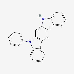 Chemical structure of 5-Phenyl-5,7-dihydroindolo[2,3-b]carbazole