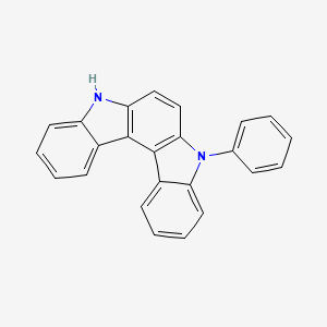 Chemical structure of 5-Phenyl-5,8-dihydroindolo[2,3-c]carbazole