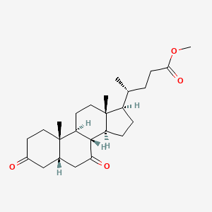 Chemical structure of Methyl (5beta)-3,7-dioxocholan-24-oate