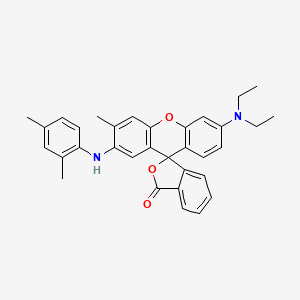 Chemical structure of 3-Diethylamino-6-methyl-7-(2,4-xylidino)fluoran
