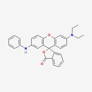 Chemical structure of 6'-(Diethylamino)-2'-(phenylamino)-3H-spiro[isobenzofuran-1,9'-xanthen]-3-one