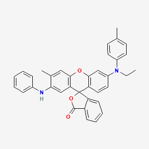 Chemical structure of 6'-(Ethyl(p-tolyl)amino)-3'-methyl-2'-(phenylamino)-3H-spiro[isobenzofuran-1,9'-xanthen]-3-one