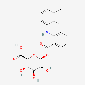 Chemical structure of 6-((2-((2,3-Dimethylphenyl)amino)benzoyl)oxy)-3,4,5-trihydroxytetrahydro-2H-pyran-2-carboxylic acid