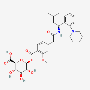 Chemical structure of Repaglinide acyl-beta-D-glucuronide