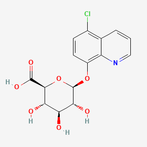 Chemical structure of 5-Chloro-8-hydroxyquinoline beta-D-glucuronide