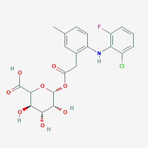 Chemical structure of Lumiracoxib Acyl-beta-D-glucuronide