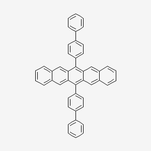 Chemical structure of 6,13-Bis(4-biphenylyl)pentacene