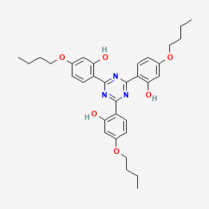 Chemical structure of 2,4,6-Tri(4'-butoxy-2'-hydroxyphenyl)-triazine