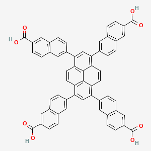 Chemical structure of 6,6',6'',6'''-(Pyrene-1,3,6,8-tetrayl)tetrakis(2-naphthoicacid)