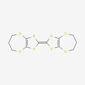 Chemical structure of 6,6',7,7'-tetrahydro-5H,5'H-2,2'-bi[1,3]dithiolo[4,5-b][1,4]dithiepinylidene