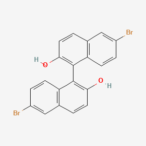 Chemical structure of 6,6'-Dibromo-1,1'-bi-2-naphthol