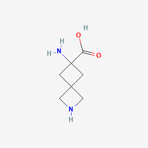 Chemical structure of 6-Amino-2-azaspiro[3.3]heptane-6-carboxylic acid