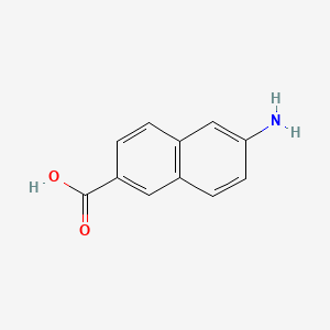 Chemical structure of 6-Amino-2-naphthoic acid